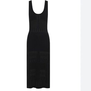 Kivari Black Sleeveless Sheath Midi Dress